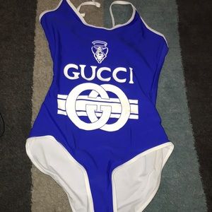 Gucci swimsuit blue